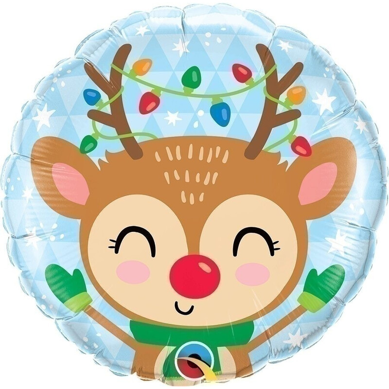 Μπαλόνι Φοιλ 18 Τάρανδος Reindeer & Colored Lights  / 46 εκ