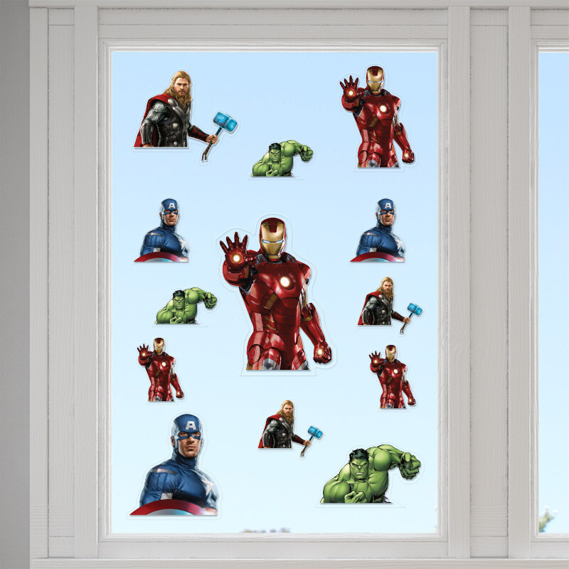 Αυτοκόλλητα τζαμιού Avengers /10 τμχ