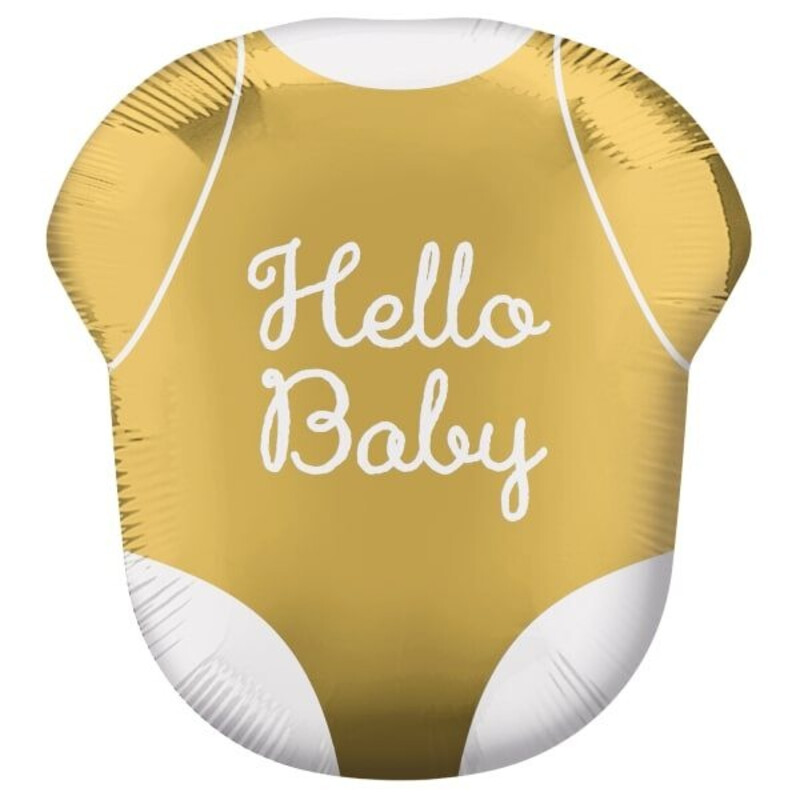 Φοιλ Σχήμα Hello Baby Onesie / 55εκ Χ 60εκ ύψος