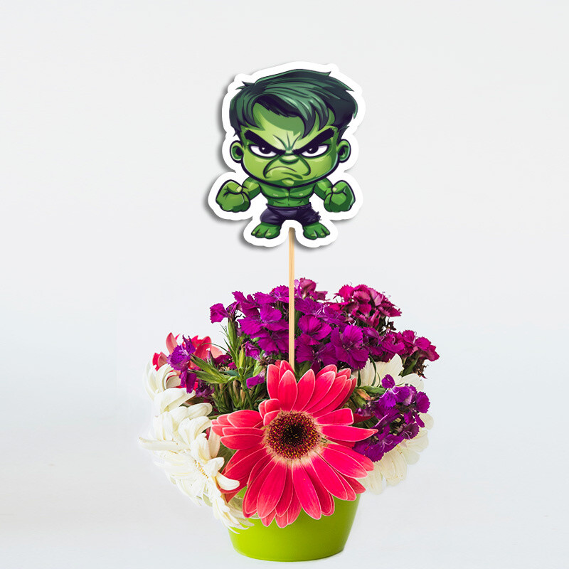 Χάρτινο διακοσμητικό Τοππερ Baby Hulk/ 20cm