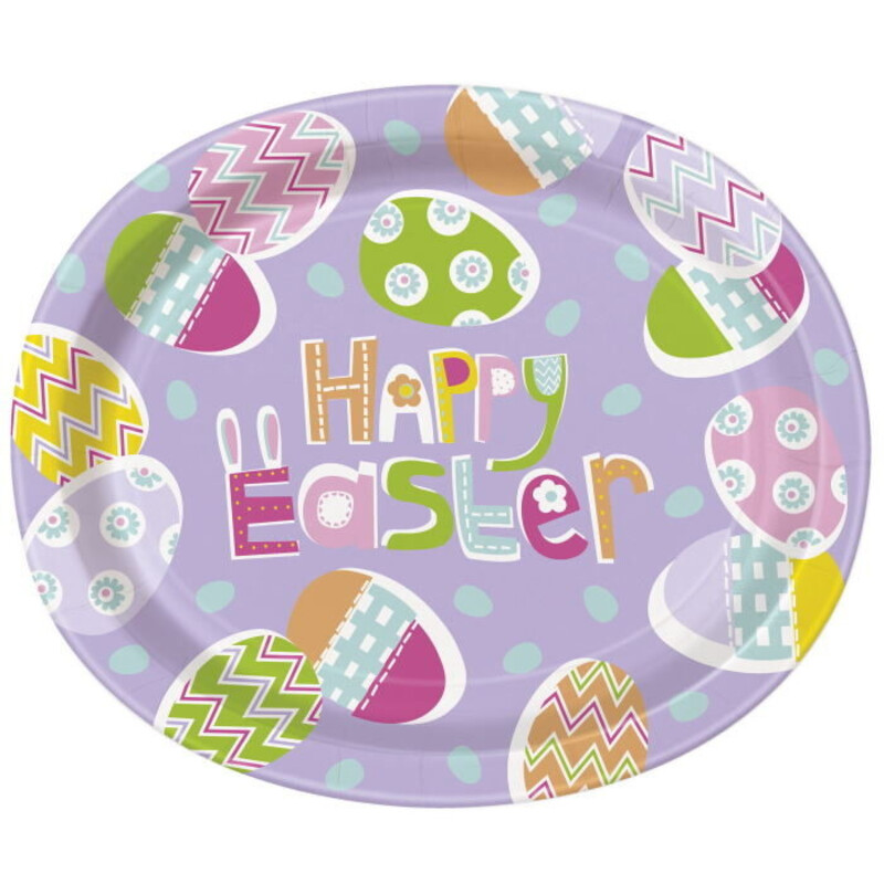 Πιατέλα οβάλ HAPPY EASTER/  8τεμ