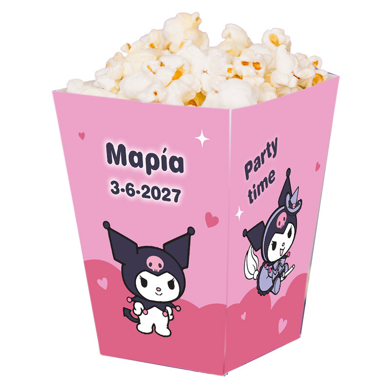 Κουτί Pop Corn με όνομα Kuromi 15cmx9cmx9cm