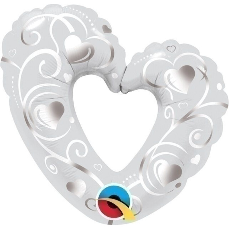 Μπαλ. Φοιλ 14 Hearts & Filigree White