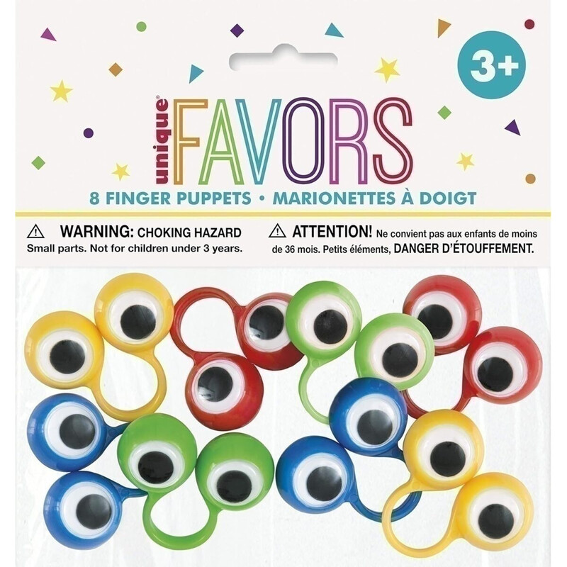 Παιχνίδι Δαχτύλου Ματάκια /  - Finger Puppets with  Eyes / 8 τεμ