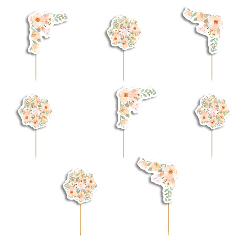 Οδοντογλυφίδες Boho Birthday 5cm / 12τμχ
