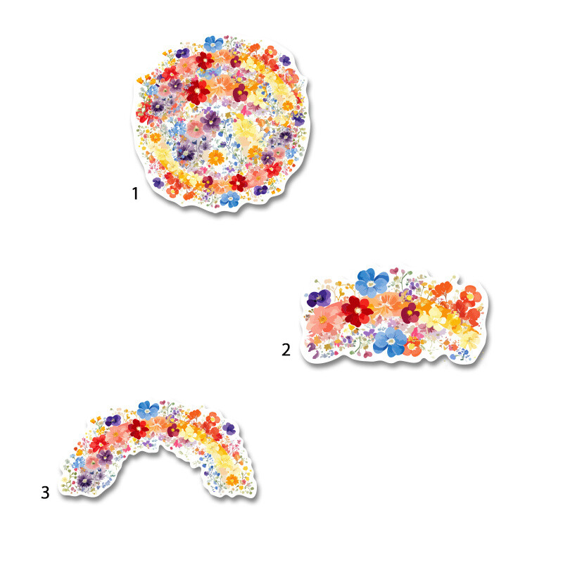 Διακοσμητική φιγούρα Floral 10cm Ξύλινη/1τμχ