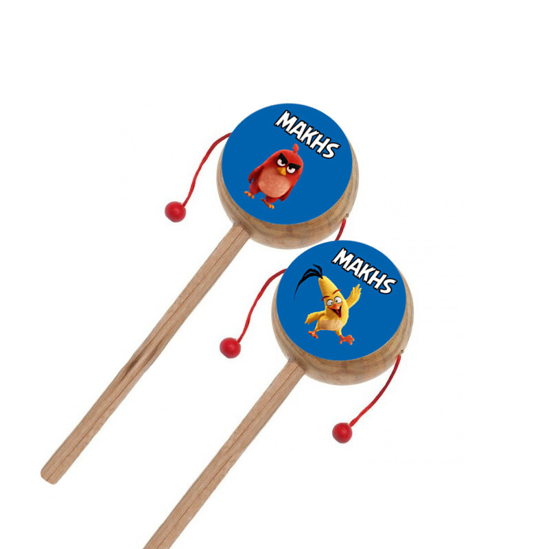 Ξύλινο Τυμπανάκι με όνομα Angry Birds