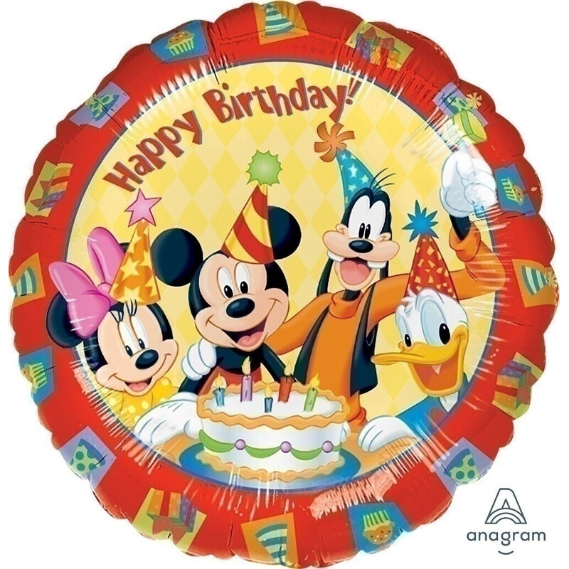 Μπαλόνι Φοιλ 18 Mickey & Friends Happy Birthday / 45 εκ