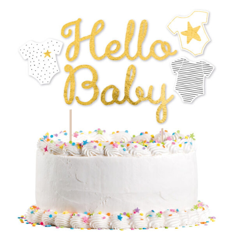 Πινακίδα Τούρτας Hello Baby