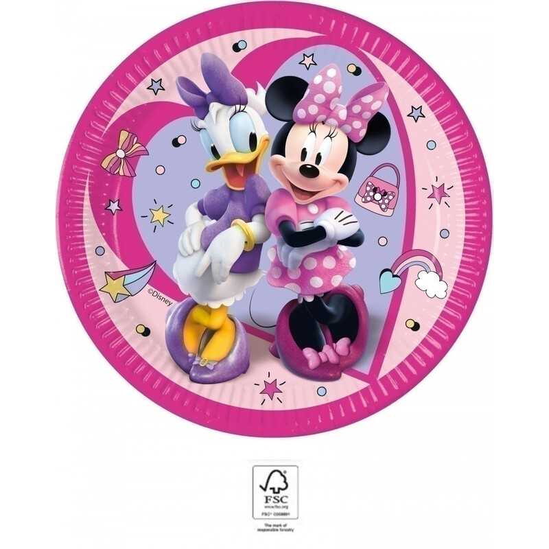 Χάρτινα πιάτα φαγητού Minnie Junior 23cm/8τεμ