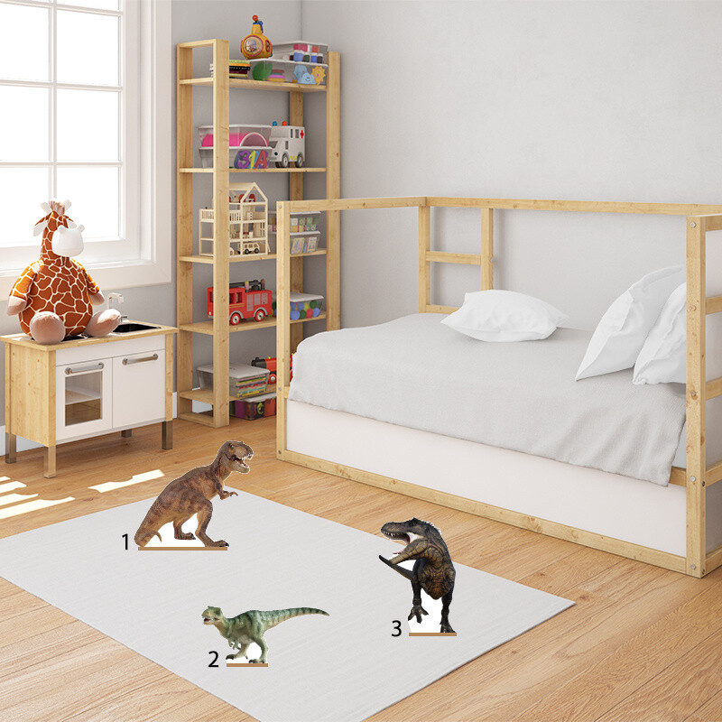 Διακοσμητική φιγούρα T-Rex 20cm Ξύλινη με βάση/1 τμχ