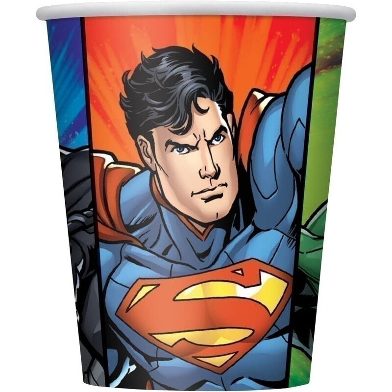 Ποτήρια Χάρτινα 266ml Justice League /8 τεμ