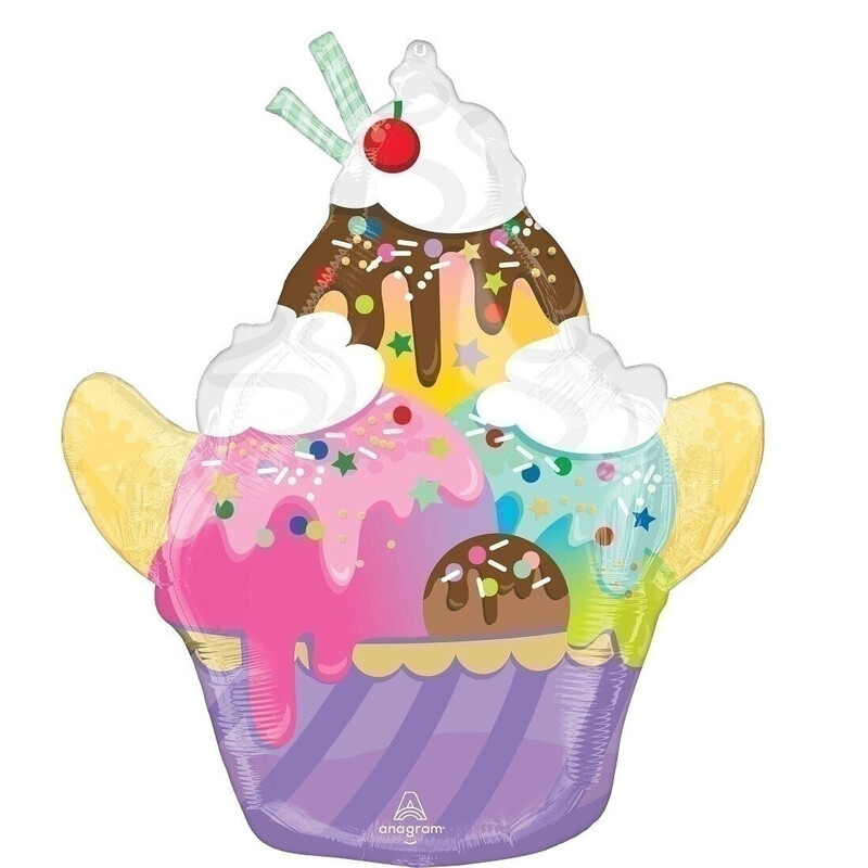 Μπαλόνι Φοιλ Σχήμα Παγωτό - Here's the Scoop Sundae / 55 x 66 εκ - Ice Cream