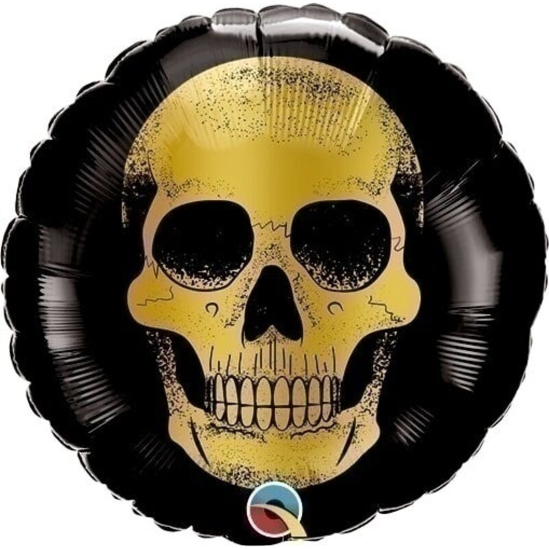 Μπαλόνι Φοιλ 9 Μίνι Golden Skull Head - Νεκροκεφαλή