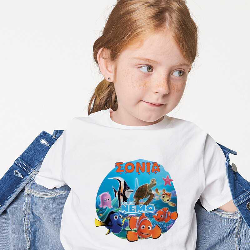 Παιδικό T-shirt Nemo για κορίτσι με όνομα
