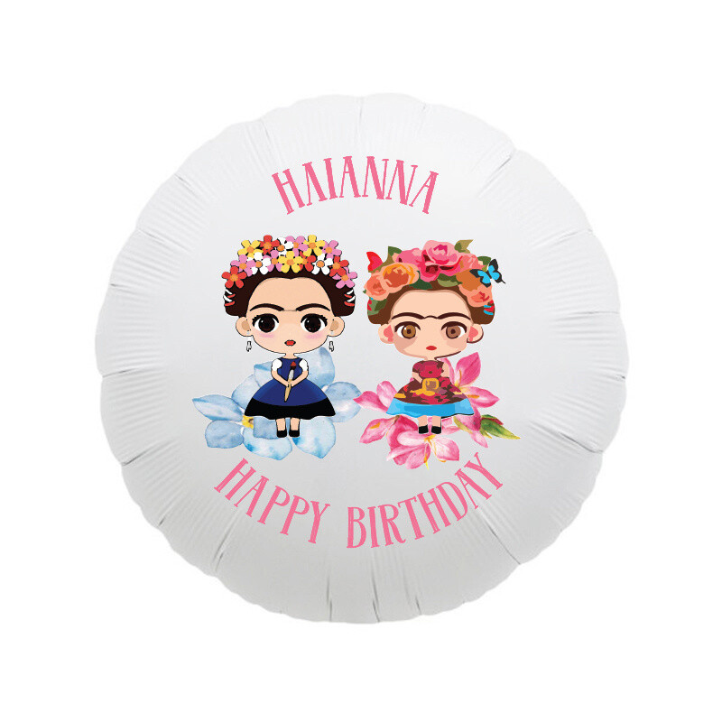 Μπαλόνι Φόιλ Frida Kahlo με όνομα κύκλος / 43cm