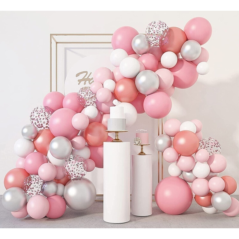 DIY Γιρλάντα Pink Pastel / 126 Μπαλόνια