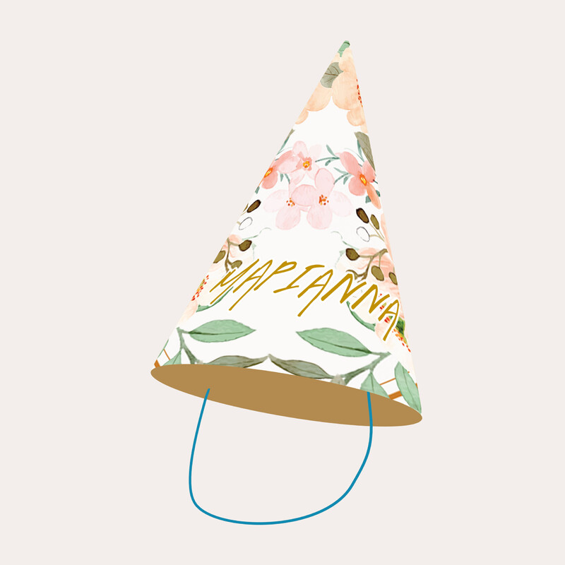 Καπελάκια πάρτυ με όνομα Boho Birthday / 8τμχ