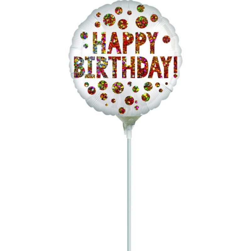 Μπαλόνι Φοιλ Μίνι 9 Infused Birthday Sequins / 23 εκ