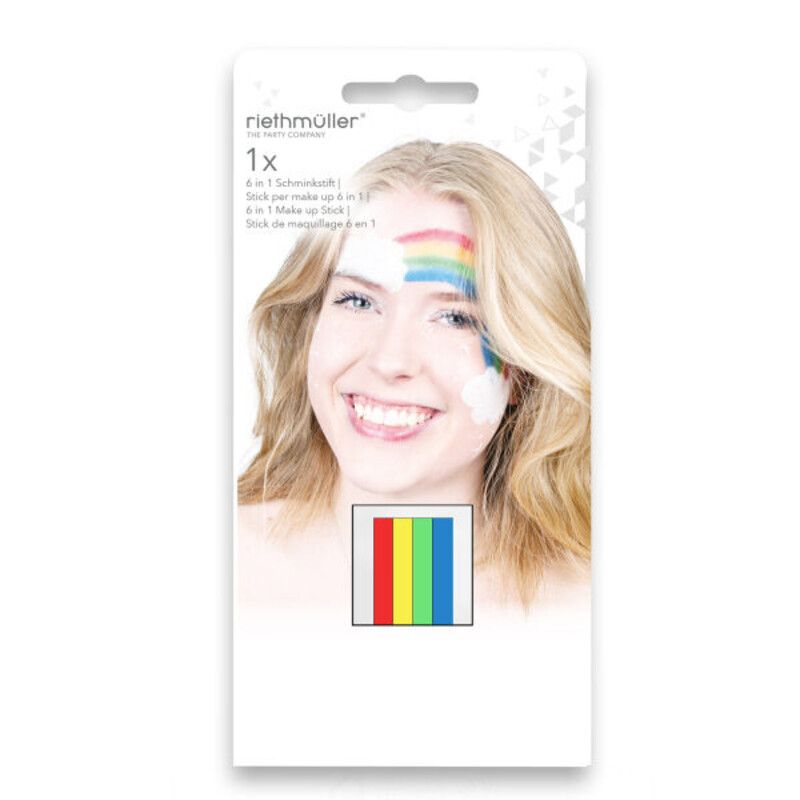 6 in 1 Make Up Sticks Rainbow