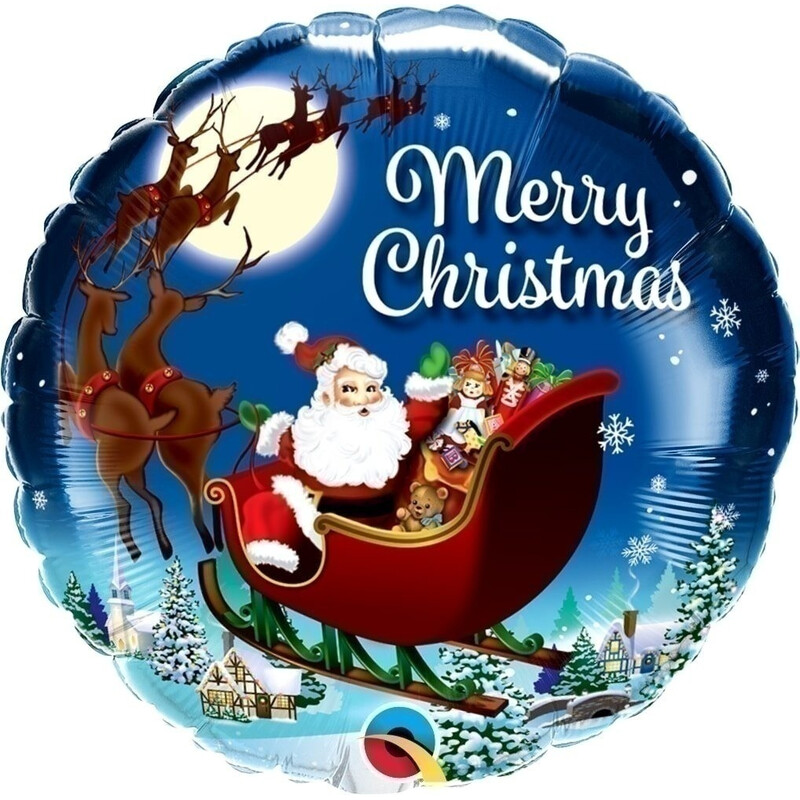 Μπαλόνι Φοιλ 18 Merry Christmas  Άγιος Βασίλης / 46εκ
