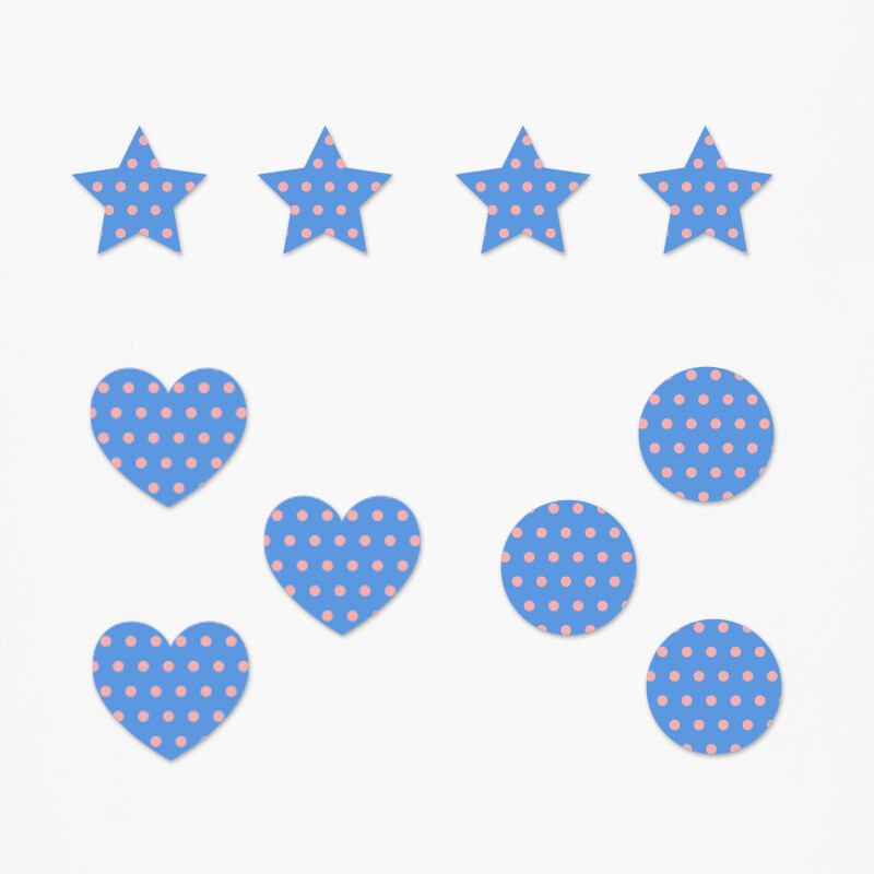 Ξύλινα διακοσμητικά Baby Stitch Pattern mix/ 10τμχ(2cm)