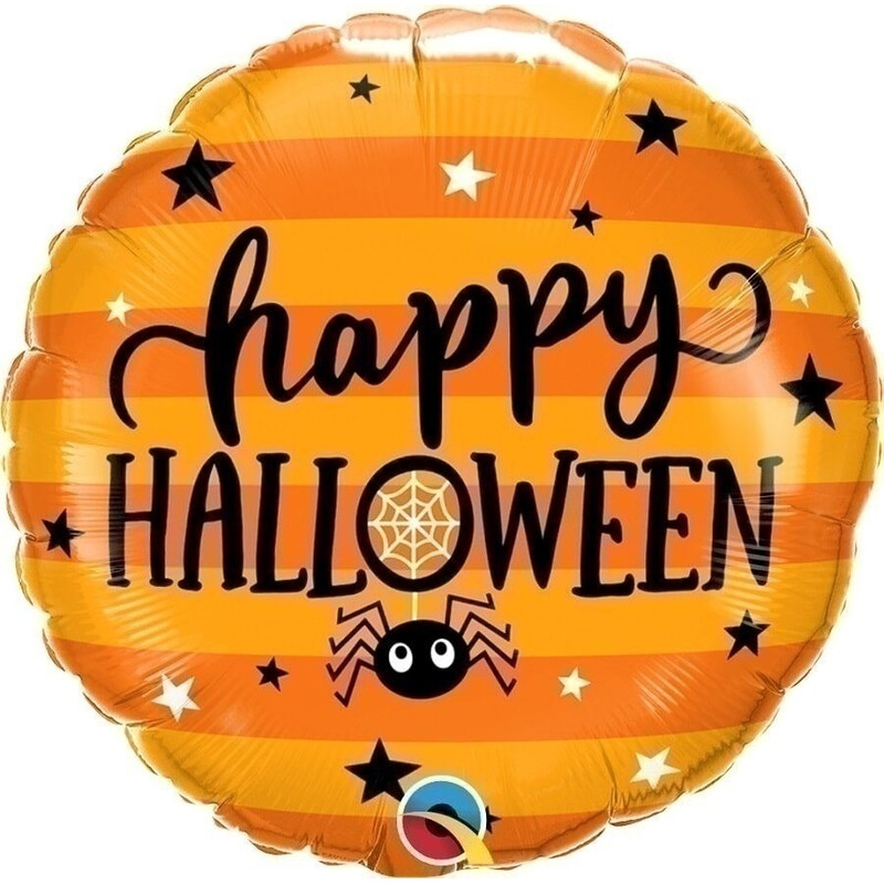 Μπαλόνι Φοιλ 18 Happy Halloween Spiders & Stars / 46εκ - Αράχνη
