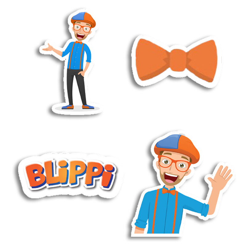 Αυτοκόλλητα Blippi 10cm / 8τμχ