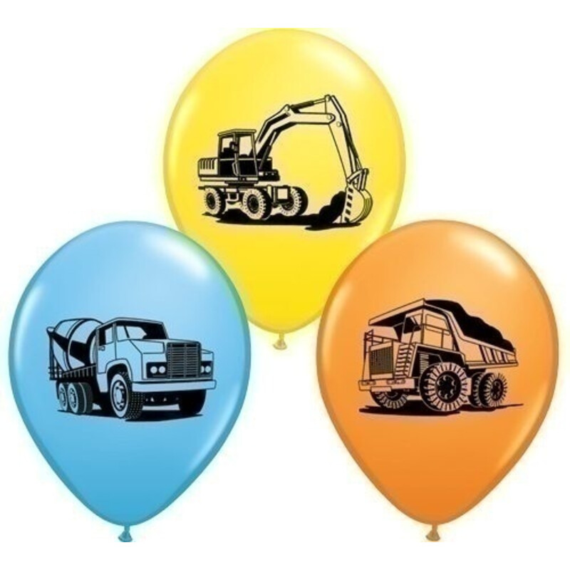 Μπαλόνια 11 Construction Trucks Assortment /25 τεμ