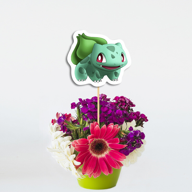 Τοππερ Διακοσμητικό Pokemon χάρτινο για το τραπέζι/ 20cm