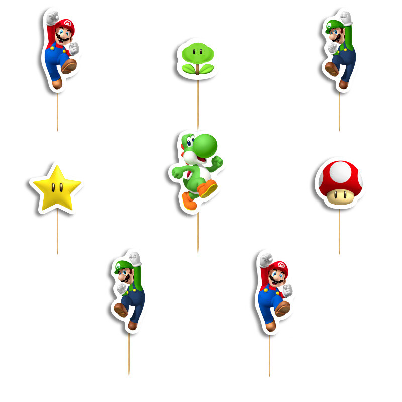 Οδοντογλυφίδες Super Mario 5cm / 12τμχ