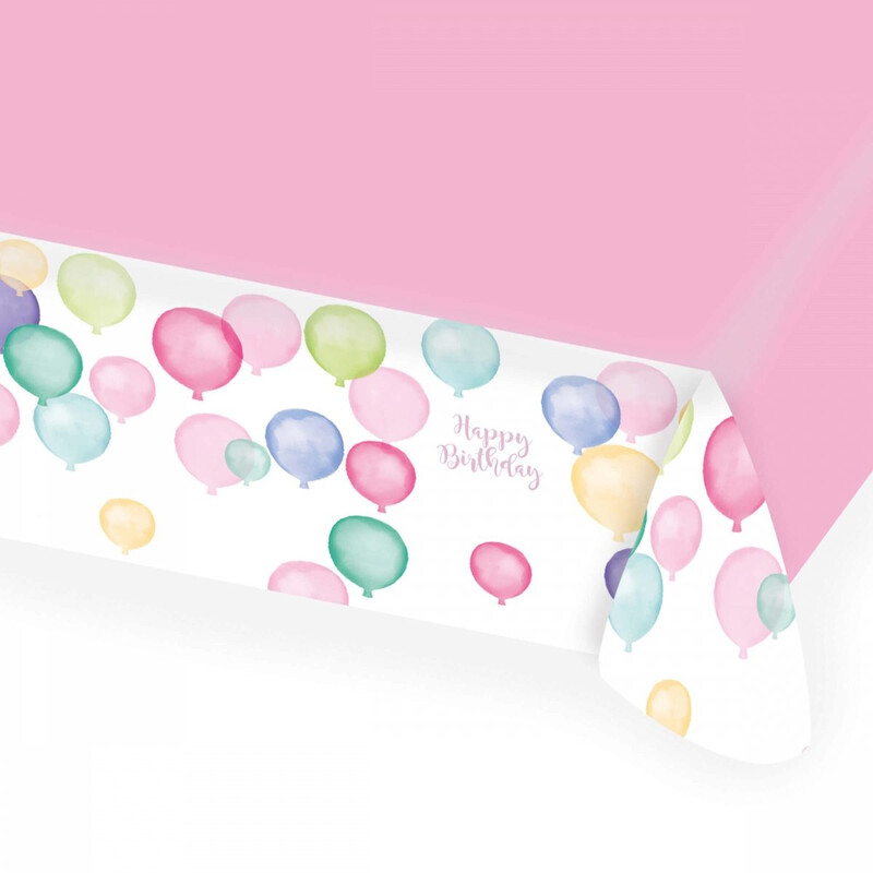 Τραπεζομάντηλο χάρτινο Happy Birthday Pastel 1.80 x 1.20 εκ.