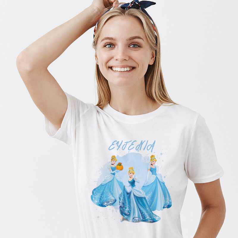 Γυναικείο T-shirt Σταχτοπούτα για την Μαμά με όνομα
