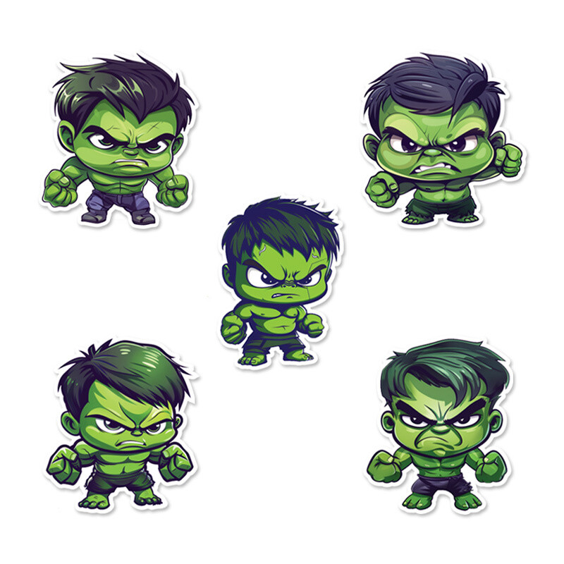 Αυτοκόλλητα Baby Hulk 5cm / 8τμχ