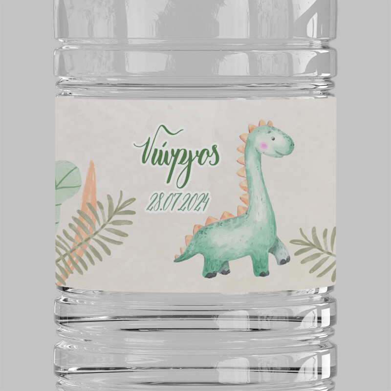 Ετικέτες νερού με όνομα Baby Dino / 8 τμχ