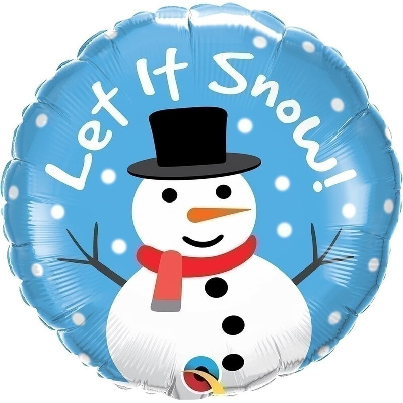 Μπαλόνι Φοιλ 18 Let it Snow Χιονάνθρωπος /snowman 46 εκ