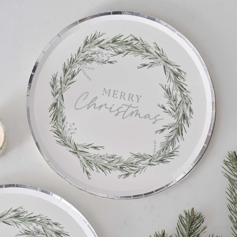Πιάτα Χάρτινα Merry Christmas / 8 τεμ