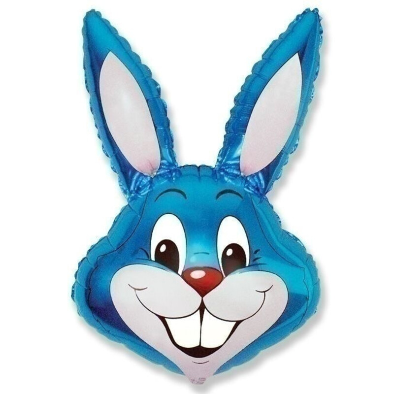 Μπαλόνι Φοιλ Κεφάλι Λαγός/bunny Μπλε - ασυσκ.Easter
