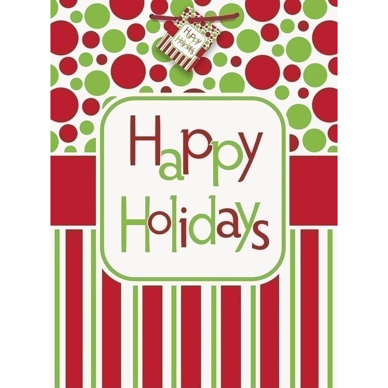 Τσάντα Χάρτινη Γίγας  Happy Holidays