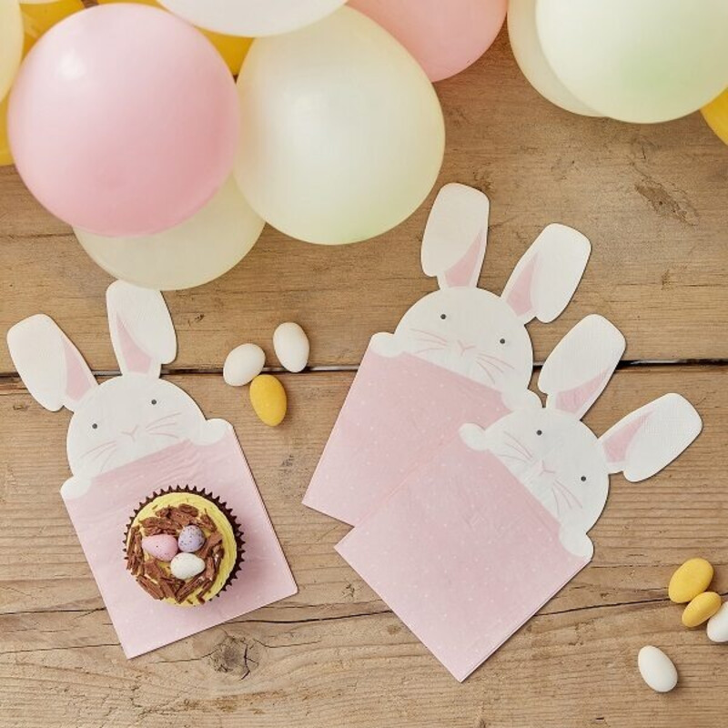 Χαρτοπετσέτες Πασχαλινές/Easter  Λαγός/ Bunny  / 16 τεμ