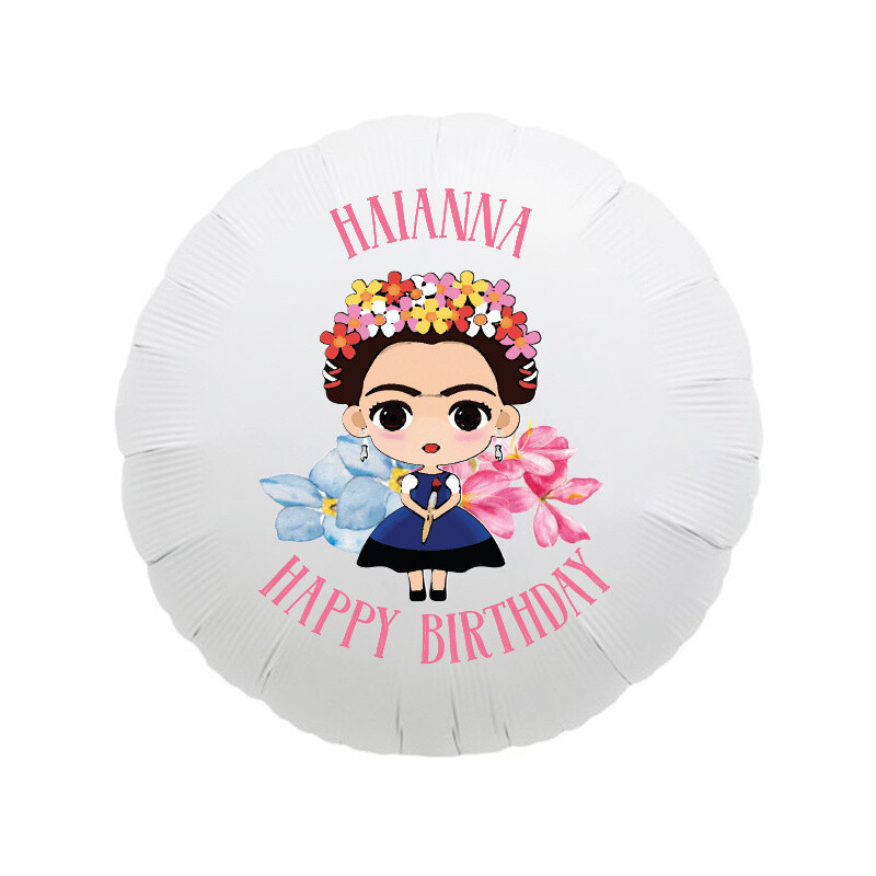 Μπαλόνι Φόιλ Frida Kahlo 17″ με όνομα / 43cm