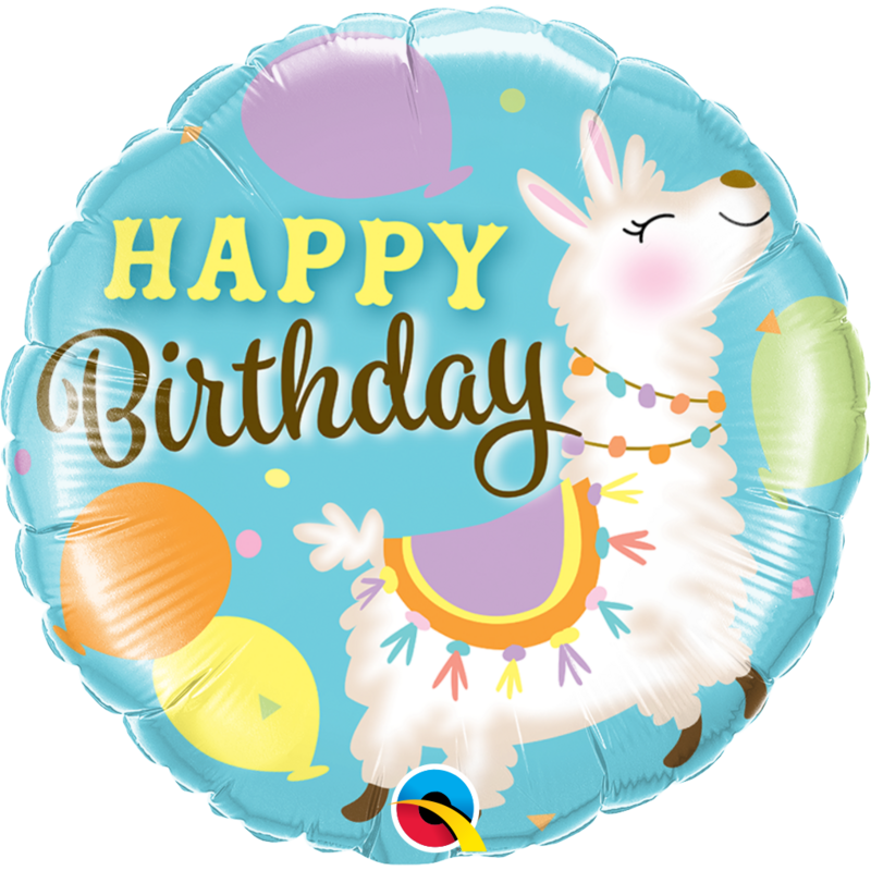Μπαλ. Φοιλ 18 Happy Birthday Lama