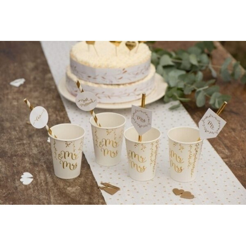 Ποτήρια Mr & Mrs/wedding 10τεμ.