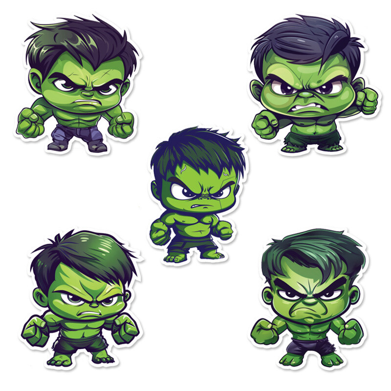 Αυτοκόλλητα Baby Hulk 10cm / 8τμχ
