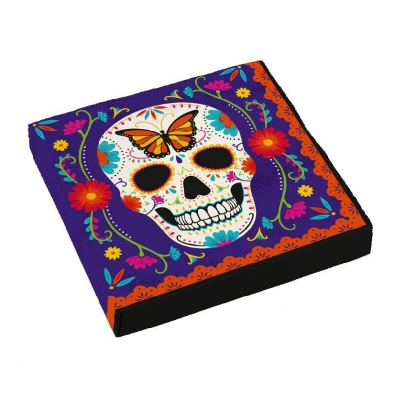 Χαρτοπετσέτες φαγητού Day of the Dead / 16 τεμ