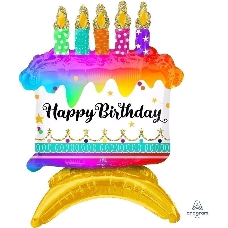 Μπαλόνι Φοιλ Ultrashape Birthday Cake με βάση / 35 x 45 εκ