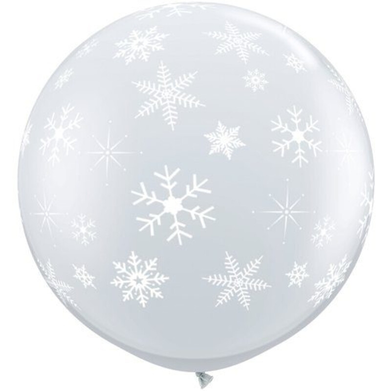 Μπαλόνι 3Π Διάφανο Snowflakes a Round - Χιονονιφάδες