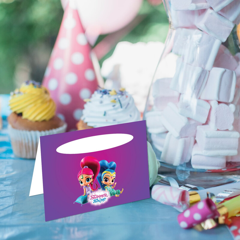Καρτελάκι Μπουφέ Shimmer & Shine/ 6τμχ