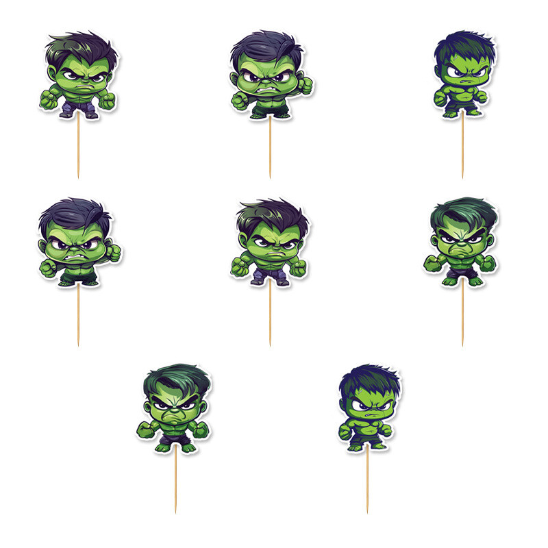 Οδοντογλυφίδες Baby Hulk 5cm / 12τμχ