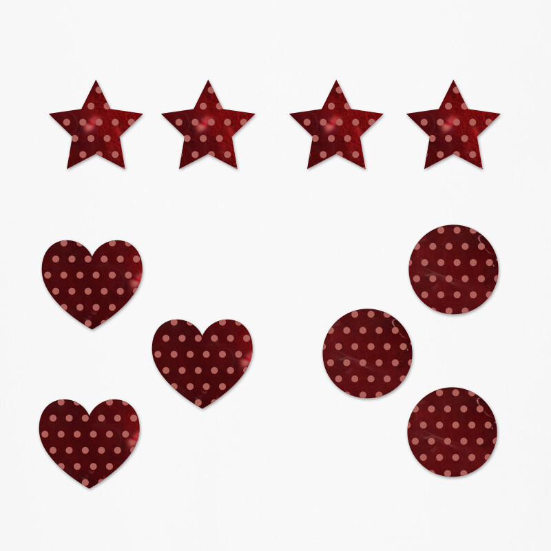Ξύλινα διακοσμητικά Ronaldo Pattern mix/ 10τμχ(2cm)